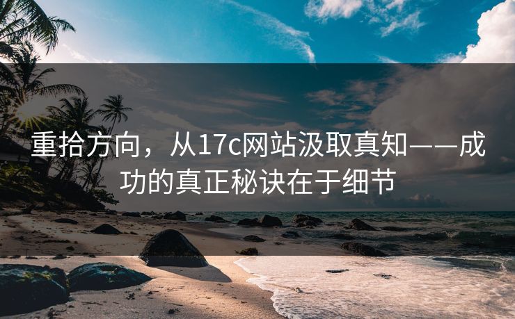 重拾方向，从17c网站汲取真知——成功的真正秘诀在于细节