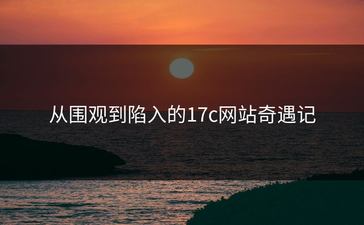 从围观到陷入的17c网站奇遇记