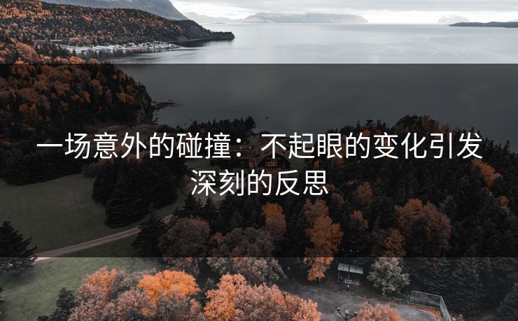 一场意外的碰撞：不起眼的变化引发深刻的反思