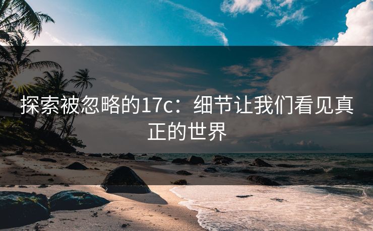 探索被忽略的17c:细节让我们看见真正的世界 探索被忽略的17c:细节让我们看见真正的世界